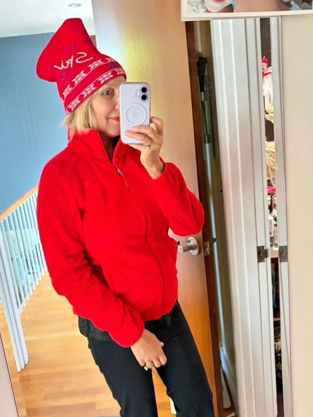 North Face Bright Red Osito fleece M